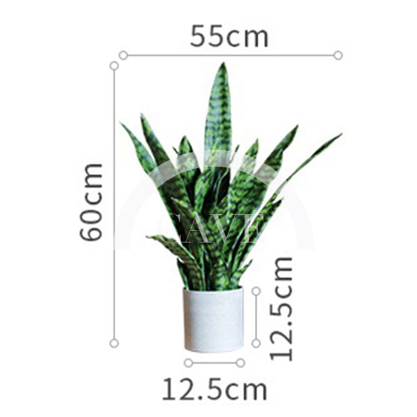 Indoor Artificial Plants - Tiger Tail Orchid with Green Leaves - More Sizes