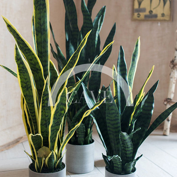 Indoor Artificial Plants - Tiger Tail Orchid with Yellow Leaves - More Sizes