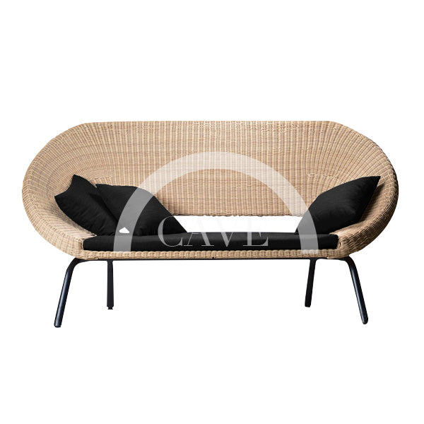 Leno Woven Outdoor Sofa and Lounge - Two Seater