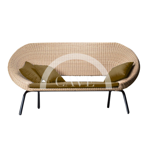 Leno Woven Outdoor Sofa and Lounge - Two Seater