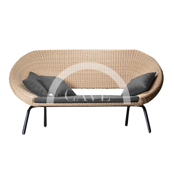 Leno Woven Outdoor Sofa and Lounge - Two Seater