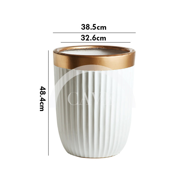 Home Flower Pot With Copper Accent - More Sizes