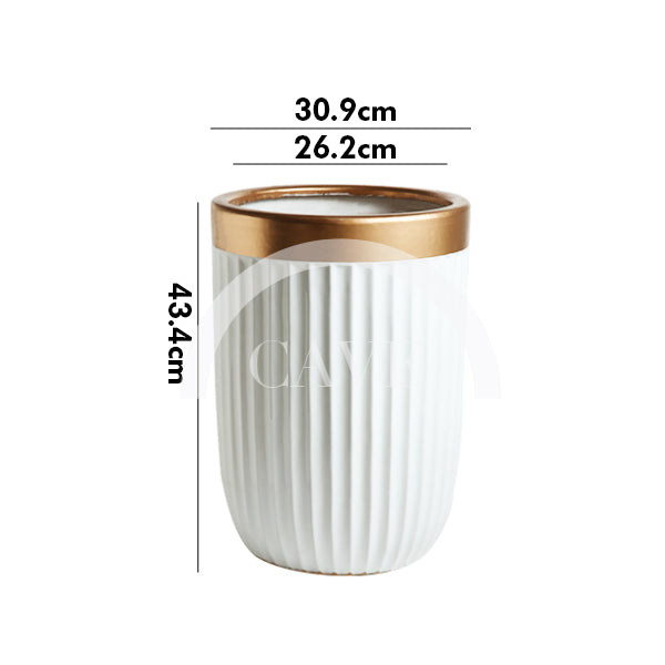 Home Flower Pot With Copper Accent - More Sizes