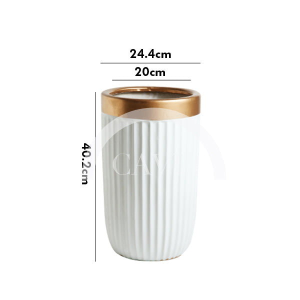 Home Flower Pot With Copper Accent - More Sizes