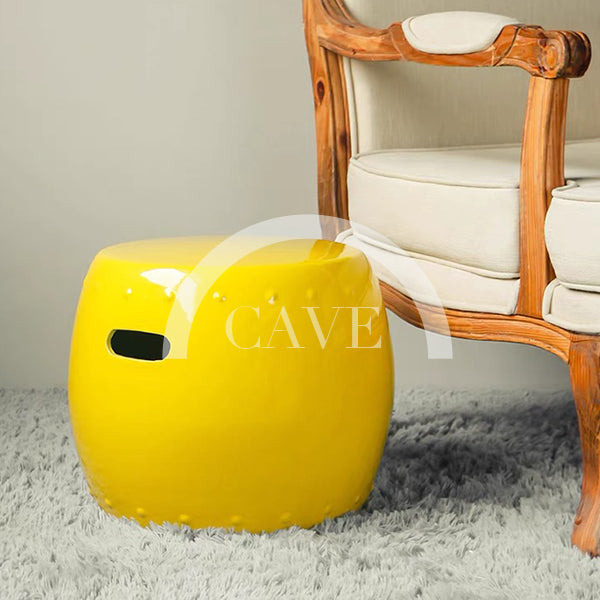 Qi Modern Chinese Style Ceramic Drum Stool - More Colors