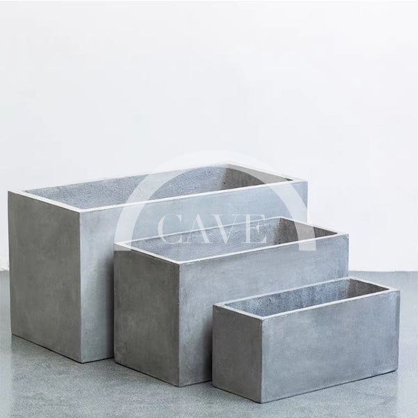 Rectangular Concrete Flower Planter - More Sizes & Colors