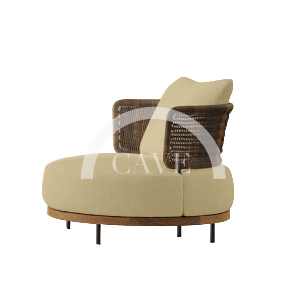 Rogan Contemporary Circular Outdoor Lounge Chair - More Colors