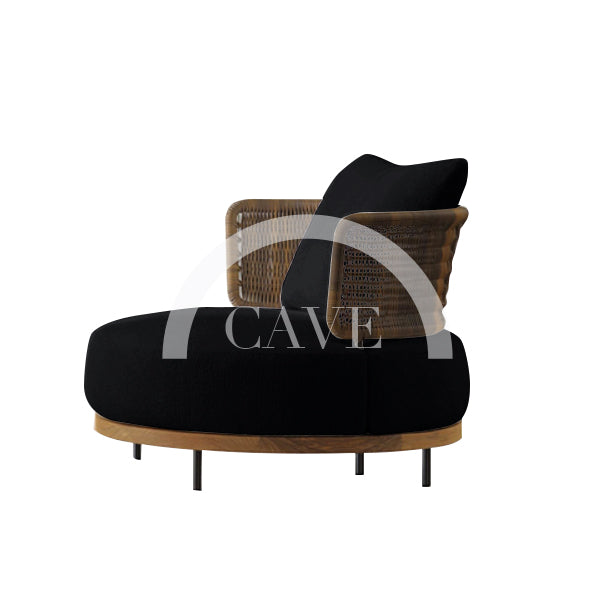 Rogan Contemporary Circular Outdoor Lounge Chair - More Colors