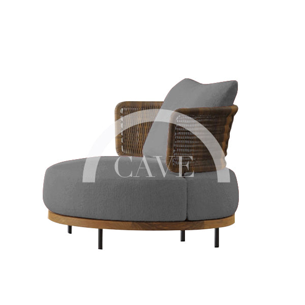 Rogan Contemporary Circular Outdoor Lounge Chair - More Colors