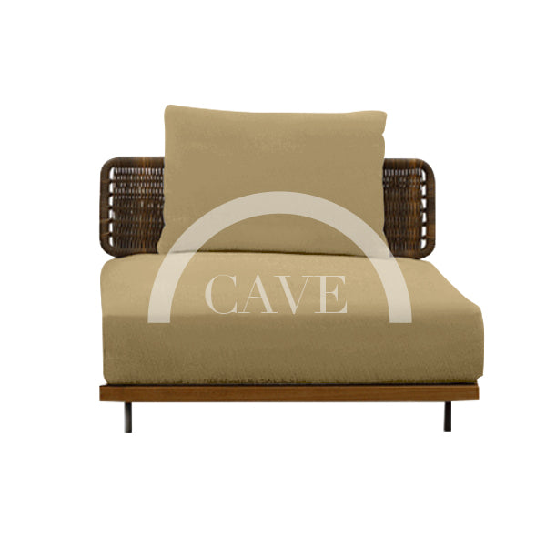 Rogan Contemporary Armless Outdoor Lounge Chair - More Colors