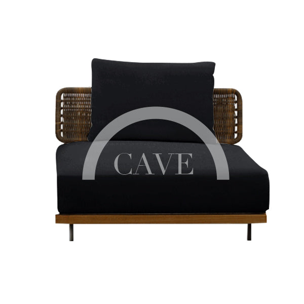 Rogan Contemporary Armless Outdoor Lounge Chair - More Colors