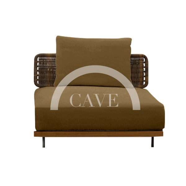 Rogan Contemporary Armless Outdoor Lounge Chair - More Colors