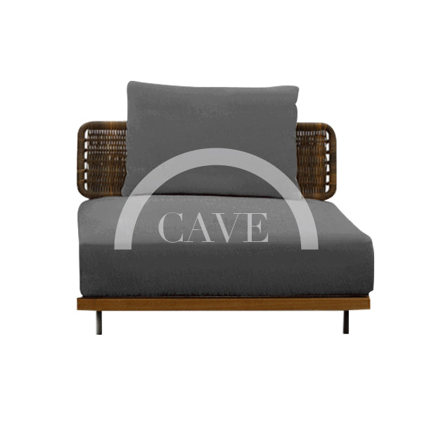 Rogan Contemporary Armless Outdoor Lounge Chair - More Colors