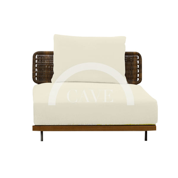 Rogan Contemporary Armless Outdoor Lounge Chair - More Colors