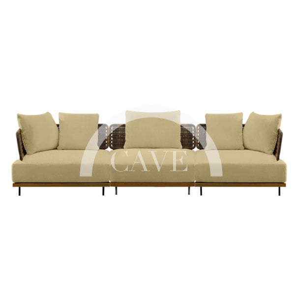 Rogan Contemporary Outdoor 3 Seater Sofa - More Colors