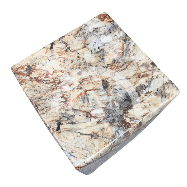 Square Ceramic Drum Stool with Marble Pattern - More Colors