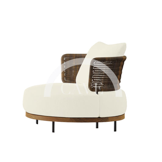 Rogan Contemporary Circular Outdoor Lounge Chair - More Colors