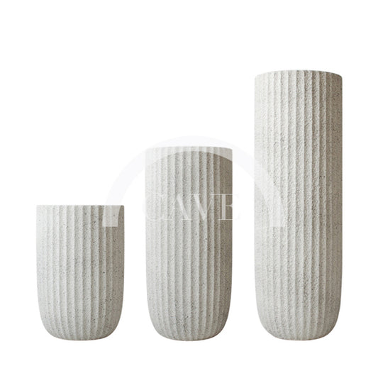 Textured Tall Flower Pot - More Sizes